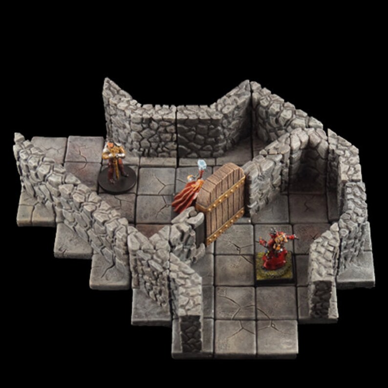 Versatile Modular Dungeon Diagonal Wall Set