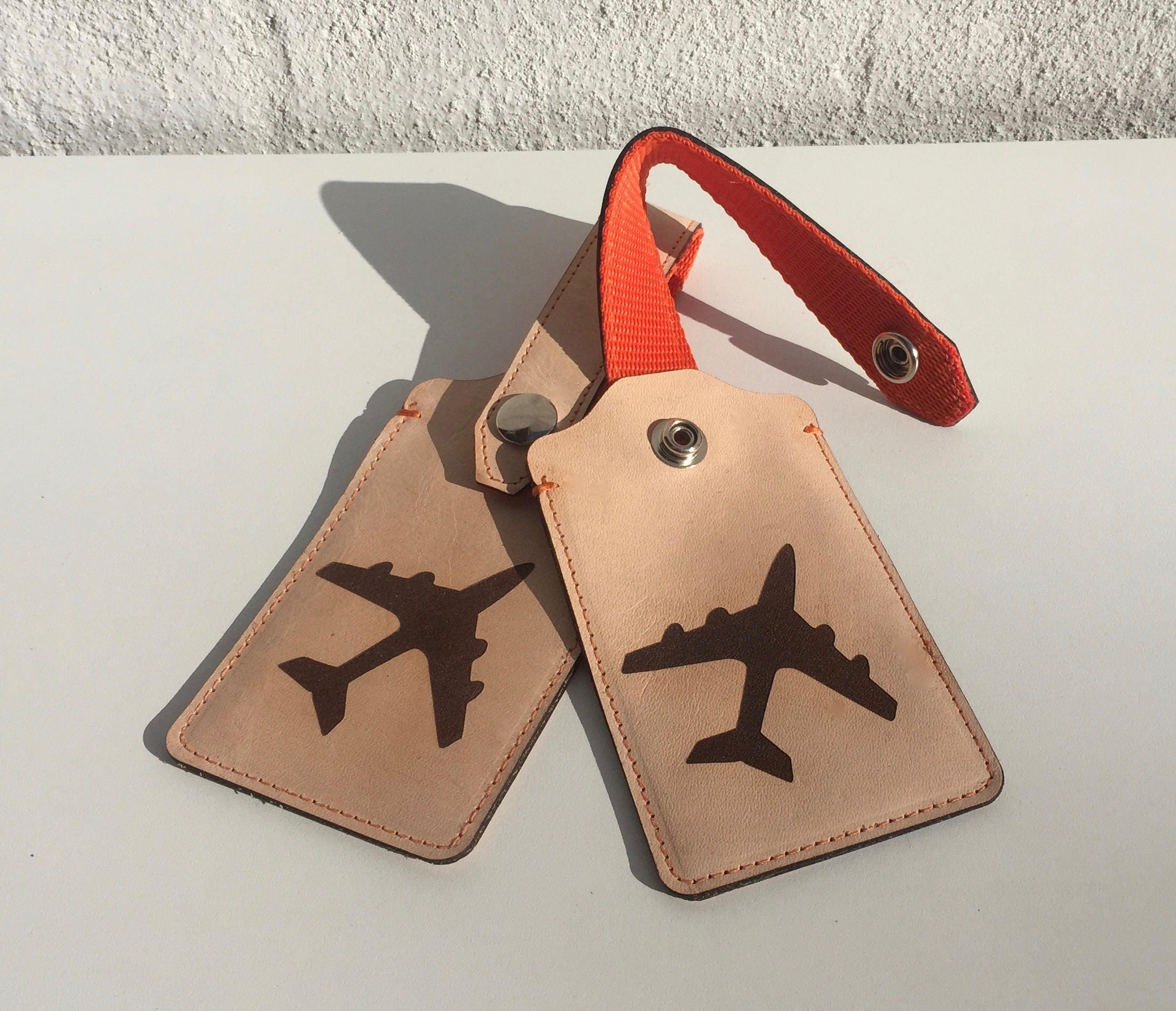 Laser Cut and Engraved Leather Luggage Tag Etsy
