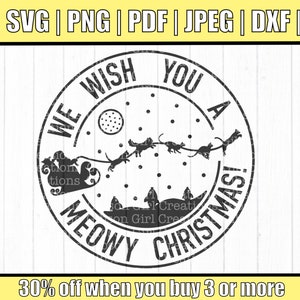 Cat Christmas Svg | Cat Svg | Pet Christmas Svg | Pet Svg | Meow Svg | Cat Cut File | Cut File For Cricut | Funny Svg | Meowy Christmas Svg