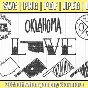 Oklahoma Svg | Oklahoma Svg Bundle | OK Svg | Oklahoma State Bundle Svg | State Svg | Bundle Svg | Cut files | Clip Art | Oklahoma DXF