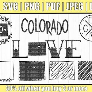 Colorado Svg | Colorado Svg Bundle | CO Svg | Colorado State Bundle Svg | State Svg | Bundle Svg | Cut File | Colorado DXF | Digital