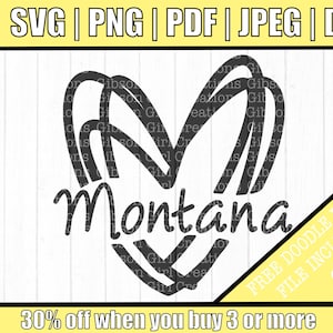 Montana Svg | Montana Heart Svg | MT Svg | Montana State Svg | State Svg | Cut Files | Montana DXF | Montana Clip Art | Free SVG Gift Inc!
