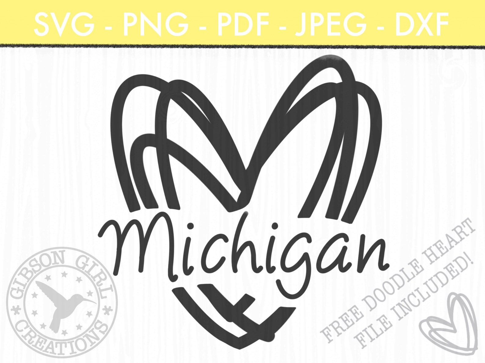 Michigan Svg Michigan Heart Svg MI Svg Michigan State Etsy Denmark