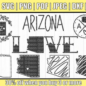 Arizona Svg | Arizona svg Bundle | AZ svg | Arizona State Bundle svg | State svg | Bundle svg | Cut file Cricut | Arizona Dxf | Arizona EPS
