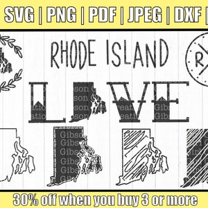 Rhode Island Svg Bundle for Cricut | Rhode Island Designs For Shirts | Rhode Island Home Decor Cut File | Rhode Island Farmhouse Decor Svg
