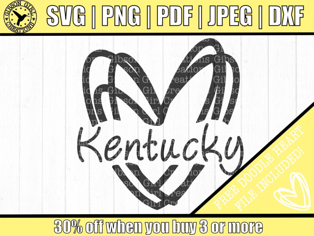 Kentucky Svg Kentucky Heart Svg Ky Svg Kentucky State Svg State