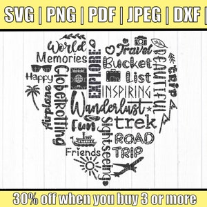 Wanderlust Svg Travel Svg Vacation Svg Trek Svg Backpacking Svg Cut File For Cricut Digital Download Adventure Svg Dxf Eps image 1