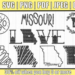 Missouri Svg Bundle for Cricut | Missouri Designs For Shirts | Missouri Home Decor Cut Files | Missouri Farmhouse Decor Svg Designs