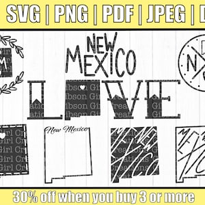 New Mexico Svg | New Mexico Svg Bundle | NM Svg | New Mexico State Bundle Svg | State Svg | New Mexico Clip Art | Cut files | New Mexico DXF