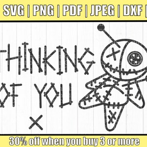 Thinking Of You Svg For Cricut | Voodoo Svg For Silhouette | Voodoo Doll Svg | Thinking Of You Svg | Voodoo Cut File | New Orleans Decal Svg