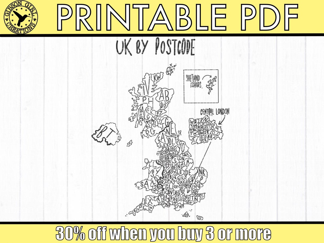 UK Regions Etsy Sales Map | Labelled Counties | Instant Download ...