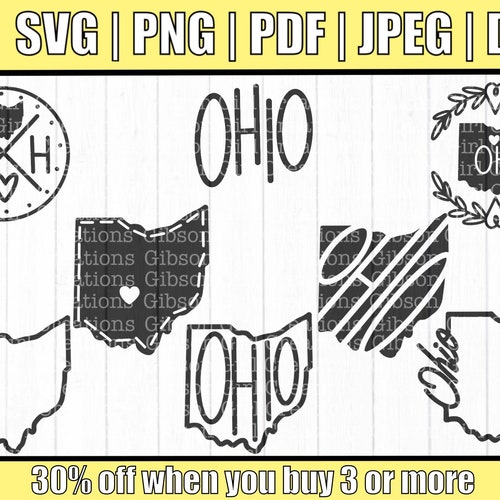 Ohio Svg Bundle for Cricut Ohio Design for Shirts Ohio - Etsy