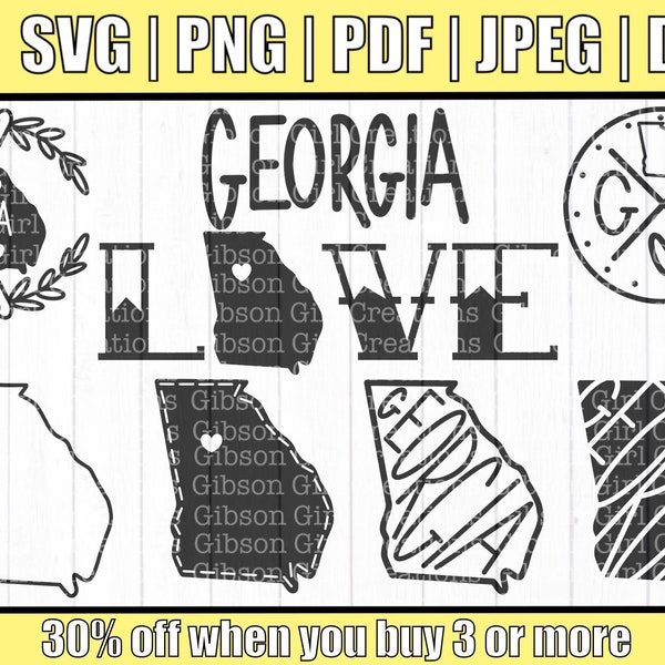 Georgia Svg | Georgia Svg Bundle | GA Svg | Georgia State Svg | State Svg | Cut file for Cricut | Cut Files | Georgia DXF | Georgia Clip Art