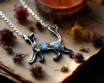 Collar personalizado con diseño de gato abisinio, colgante conmemorativo para la pérdida de una mascota, regalo de Navidad para amantes de las mascotas, joyería personalizada para veterinarios.