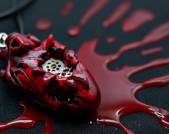 Anatomische hartketting Steampunk: Clockwork Vampire-cosplayhanger