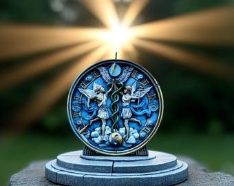 Vela del zodiaco Géminis hecha a mano: cera de estearina, regalo astrológico