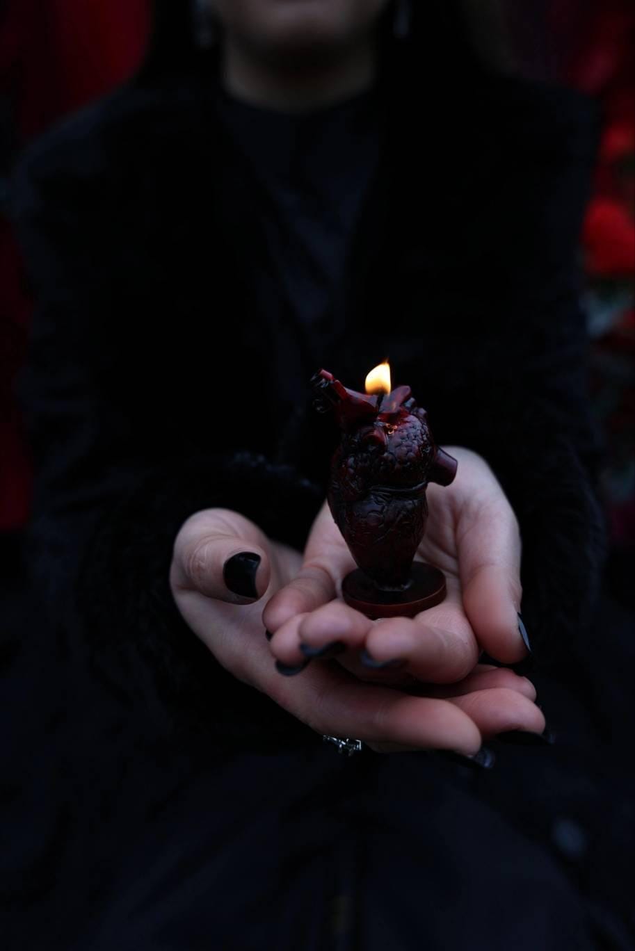 Anatomical Heart Candle: Beeswax Gothic Decor, Valentine's Gift - Etsy