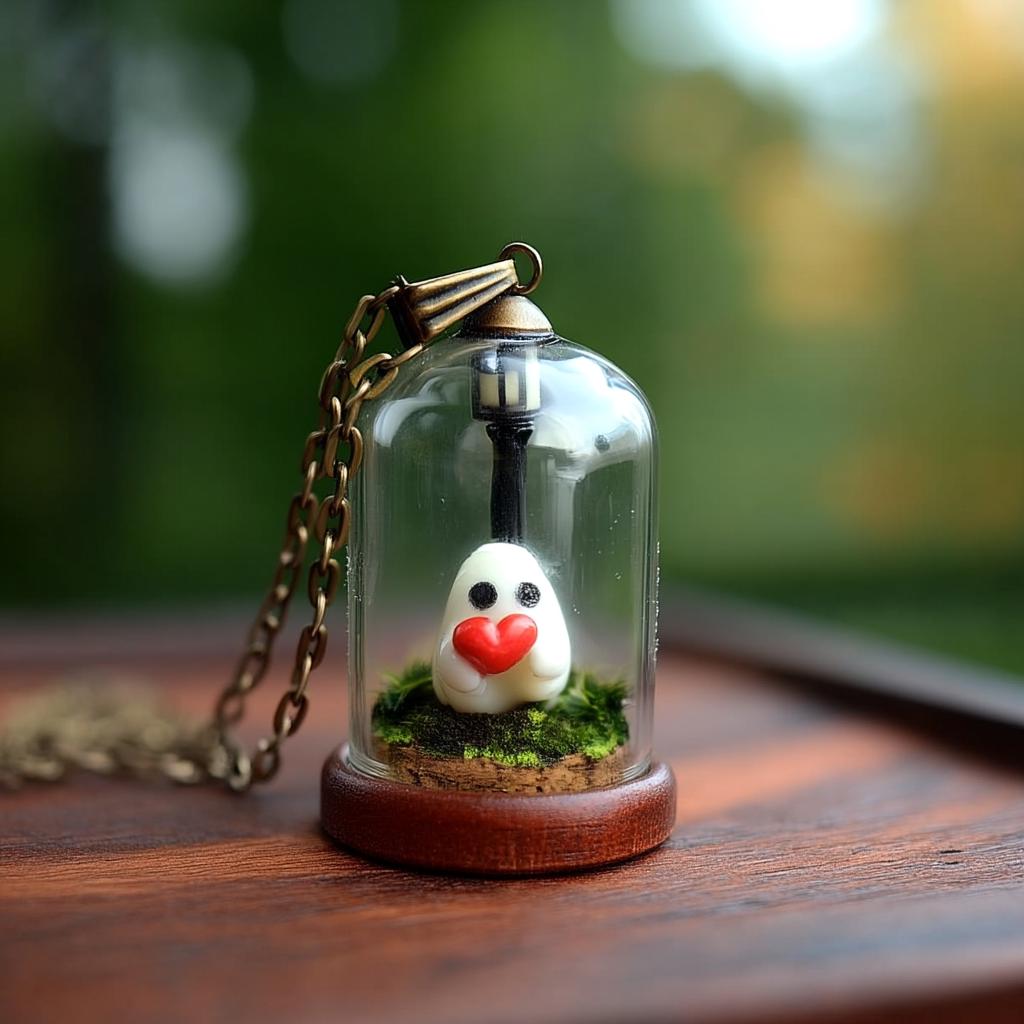 Collana Con Ciondolo Fantasma Luminoso - Ghost In A Bottle - Gioiello Simpatico Che Si Illumina Al Buio - Regalo Originale Halloween Per Donne E Uomini