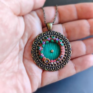 Unique fairy green door necklace with mushrooms Fantasy lover Cottagecore  Medieval style wedding jewelry Storybook pendant Boho witchy