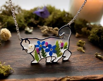 Collar personalizado con colgante de silueta de gato de raza persa, regalo de Navidad conmemorativo por la pérdida de una mascota para los amantes de las mascotas, joyería personalizada para ella