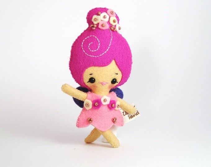 Little Fairy Felt Doll 100 Wool Felt Fairy Doll Etsy