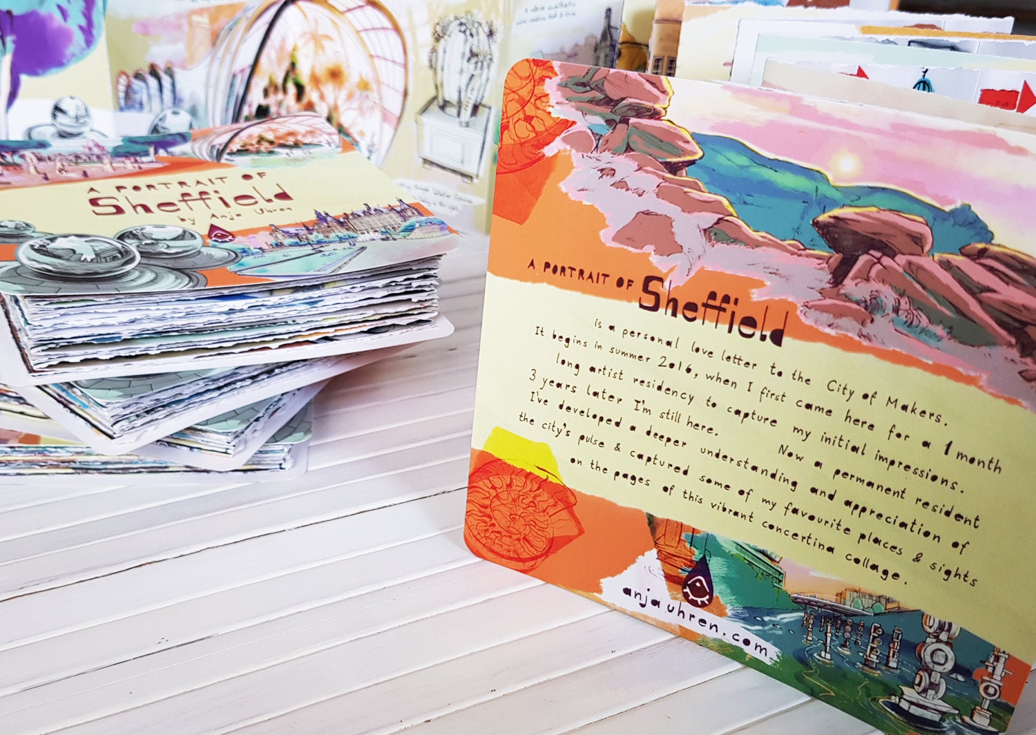 A Portrait of Sheffield Concertina Booklet Zine Illustrated Etsy UK