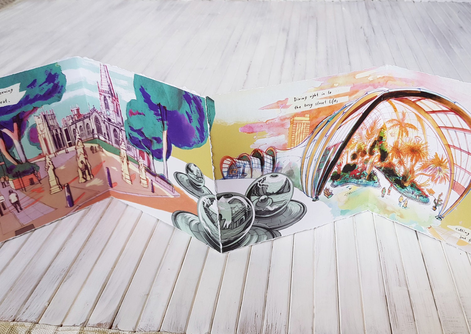 A Portrait of Sheffield Concertina Booklet Zine Illustrated Etsy UK