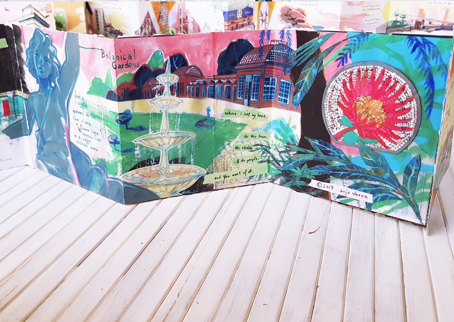 A Portrait of Sheffield Concertina Booklet Zine Illustrated Etsy UK