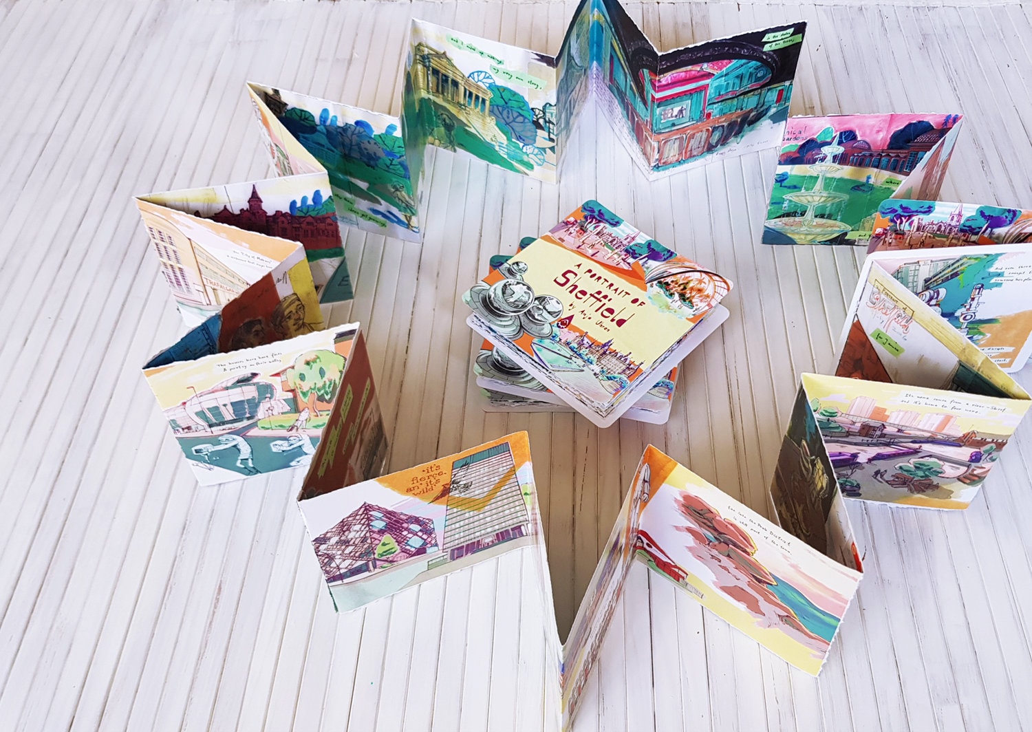 A Portrait of Sheffield Concertina Booklet Zine Illustrated Etsy UK