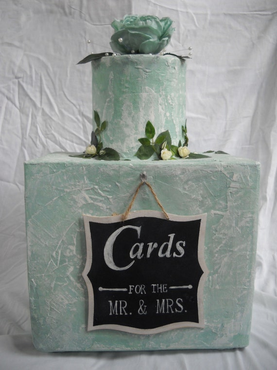 Items similar to Shabby Chic Wedding Card Box on Etsy
