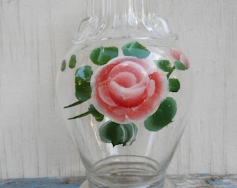 Shabby Chic Vintage Lamp Base with Rose Motif!