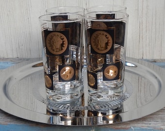 Set of 4 Retro Barware Glasses!