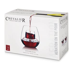 Stemless Aerating Wine Glass by Chevalier Collection Set of 2 image 4