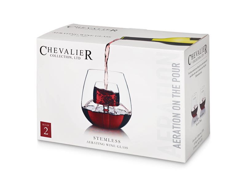 Stemless Aerating Wine Glass by Chevalier Collection Set of 2 image 4