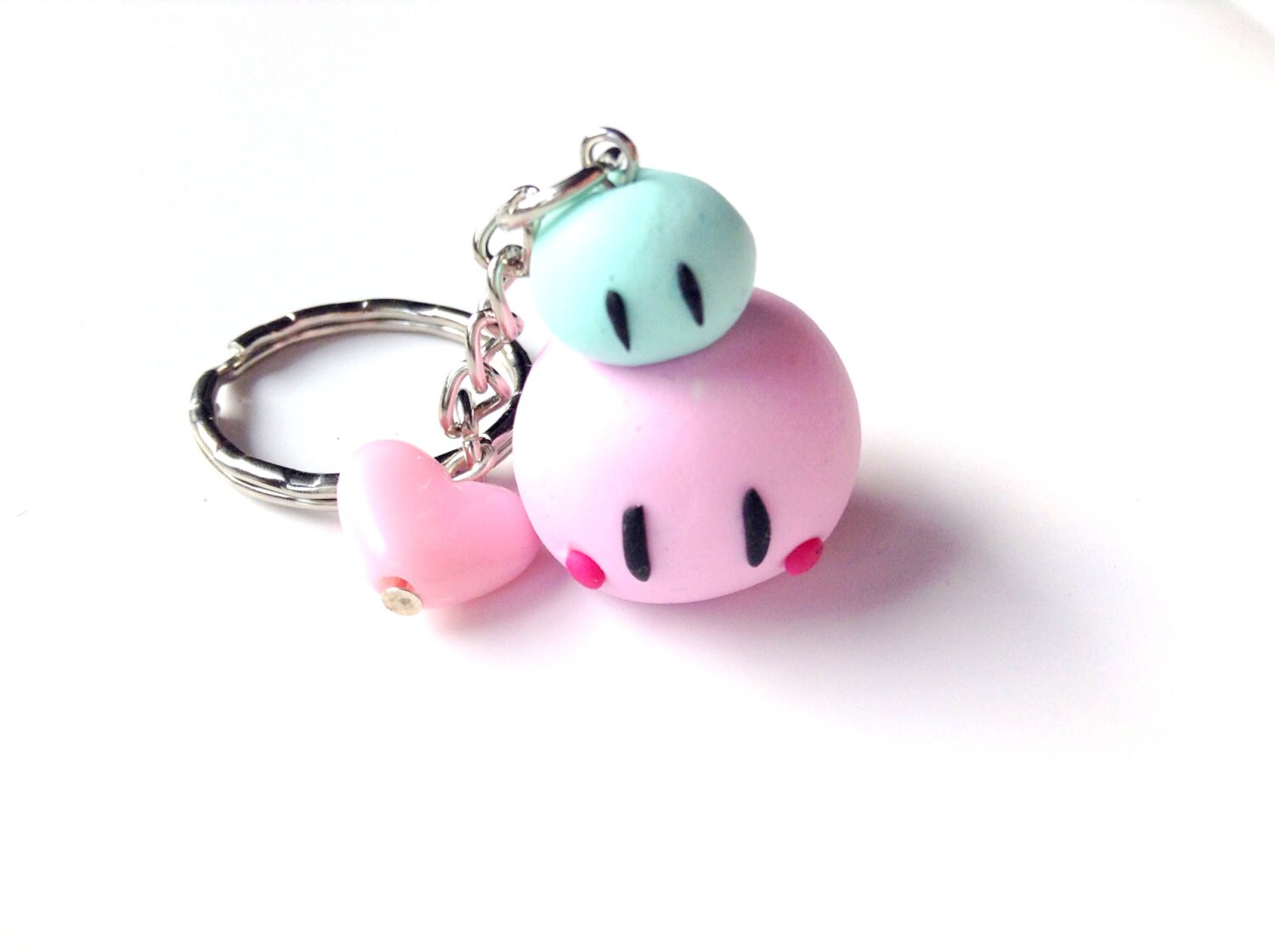 Pink Dango Keychain Clannad Anime Polymer Clay Charm Dango Etsy