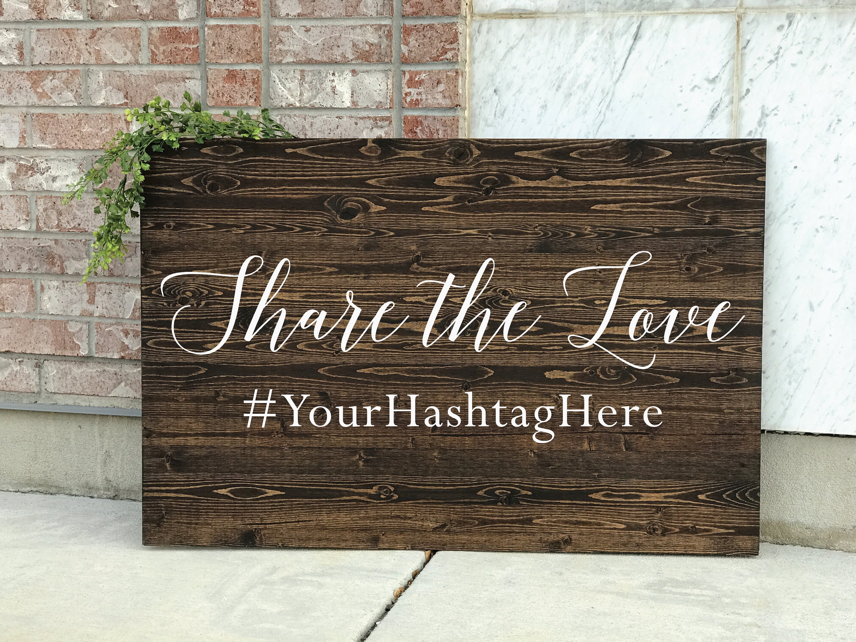 Share the Love Hashtag Sign,  wedding Instagram sign, Wedding hashtag…