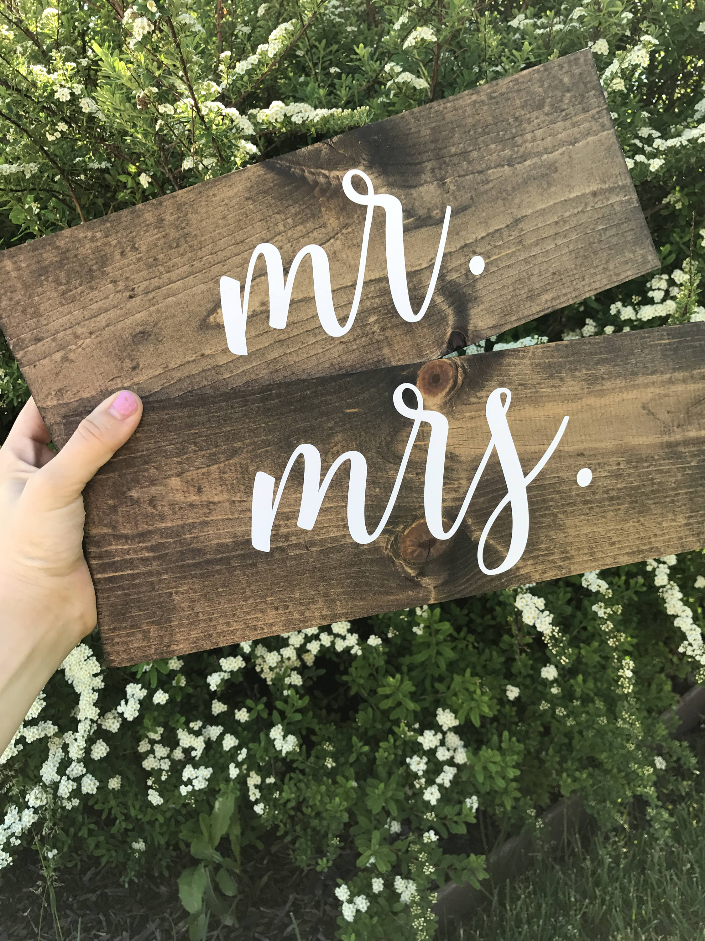 Mr & Mrs Signs,  Chair Signs, Wooden Wedding Signs - Elizabeth Collec…