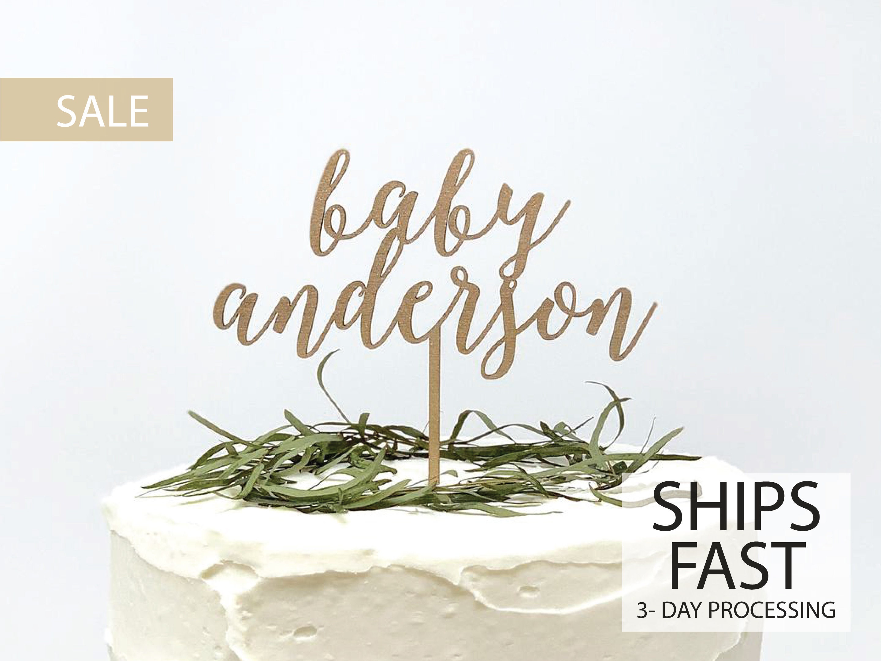 Baby Shower Cake Topper, Baby Shower Cake Topper, Calligraphy Baby Sh…