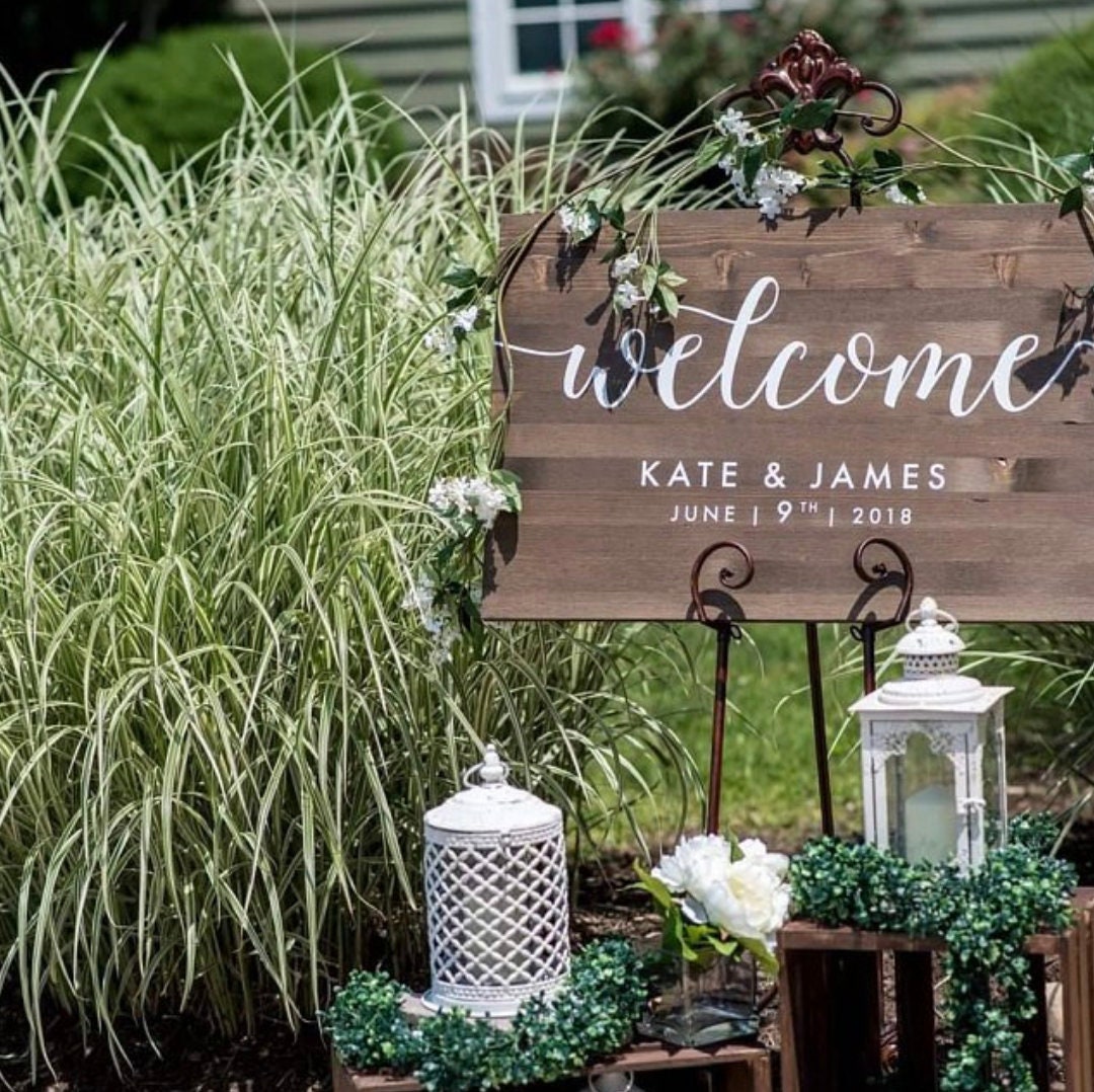 Wedding Welcome Sign - Rustic Wood Wedding Sign - Elizabeth Collection