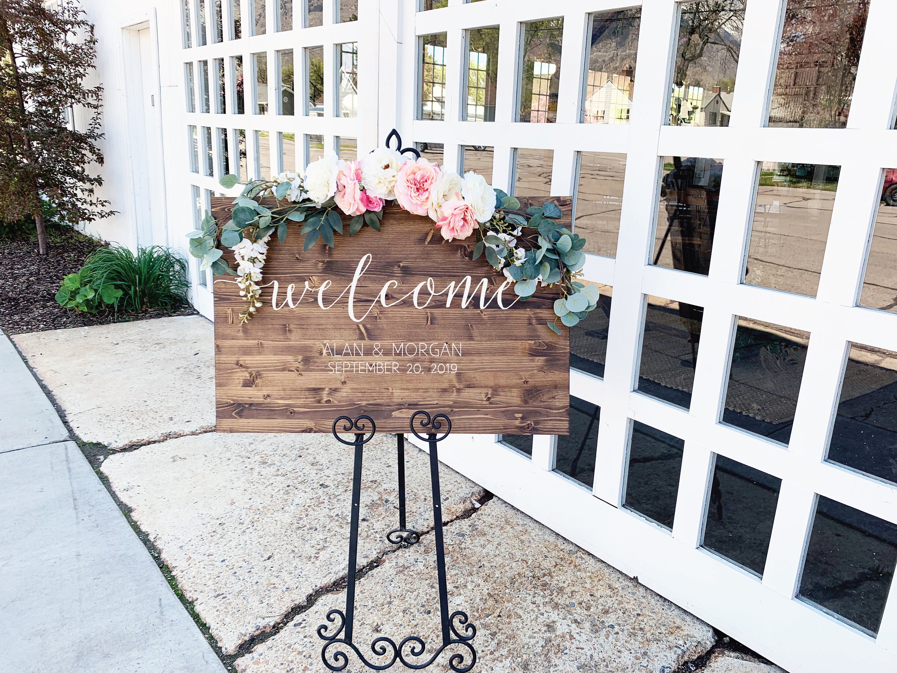 Wedding Welcome Sign - Rustic Wood Wedding Sign - Sophia Collection
