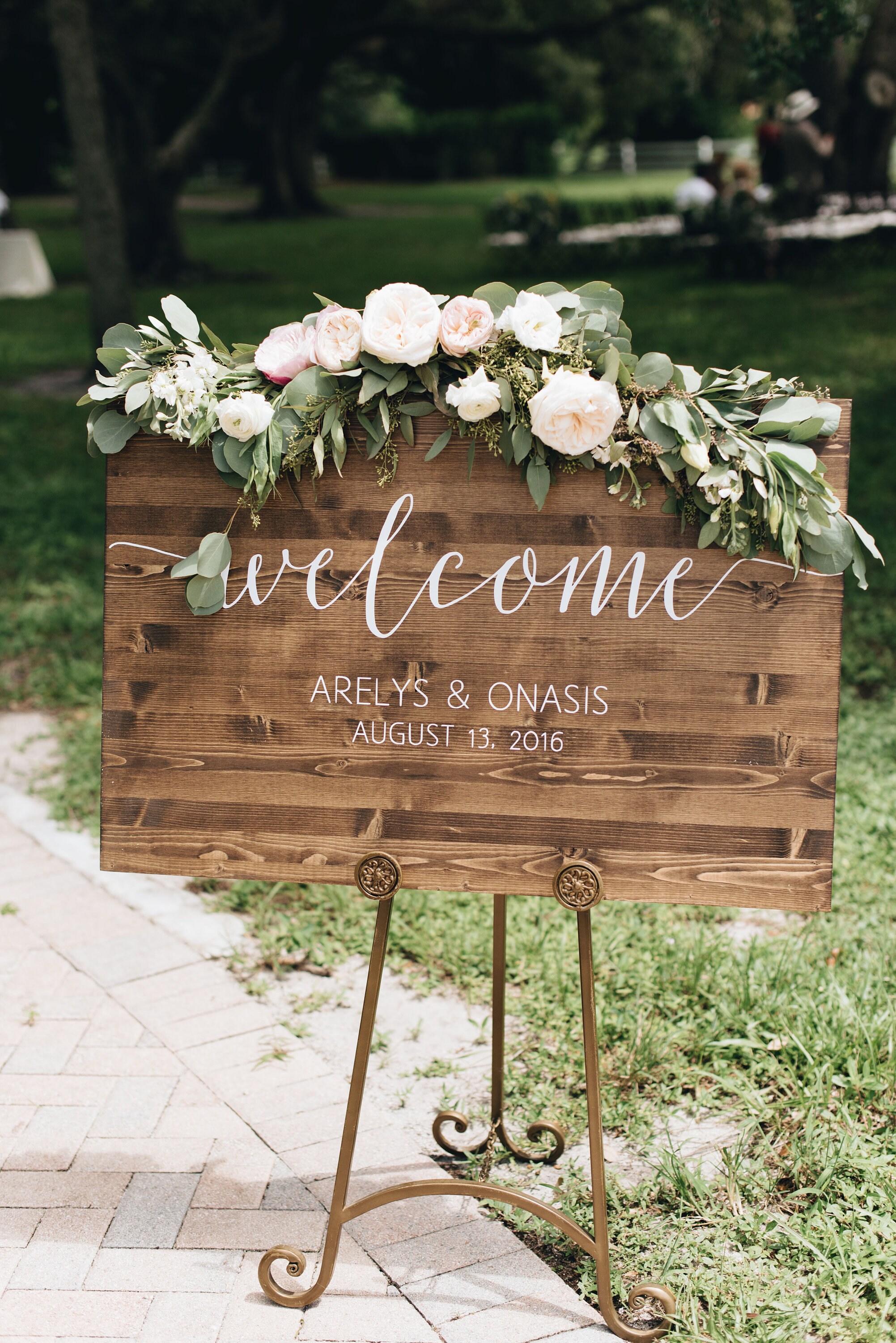 Wedding Welcome Sign - Rustic Wood Wedding Sign - Sophia Collection