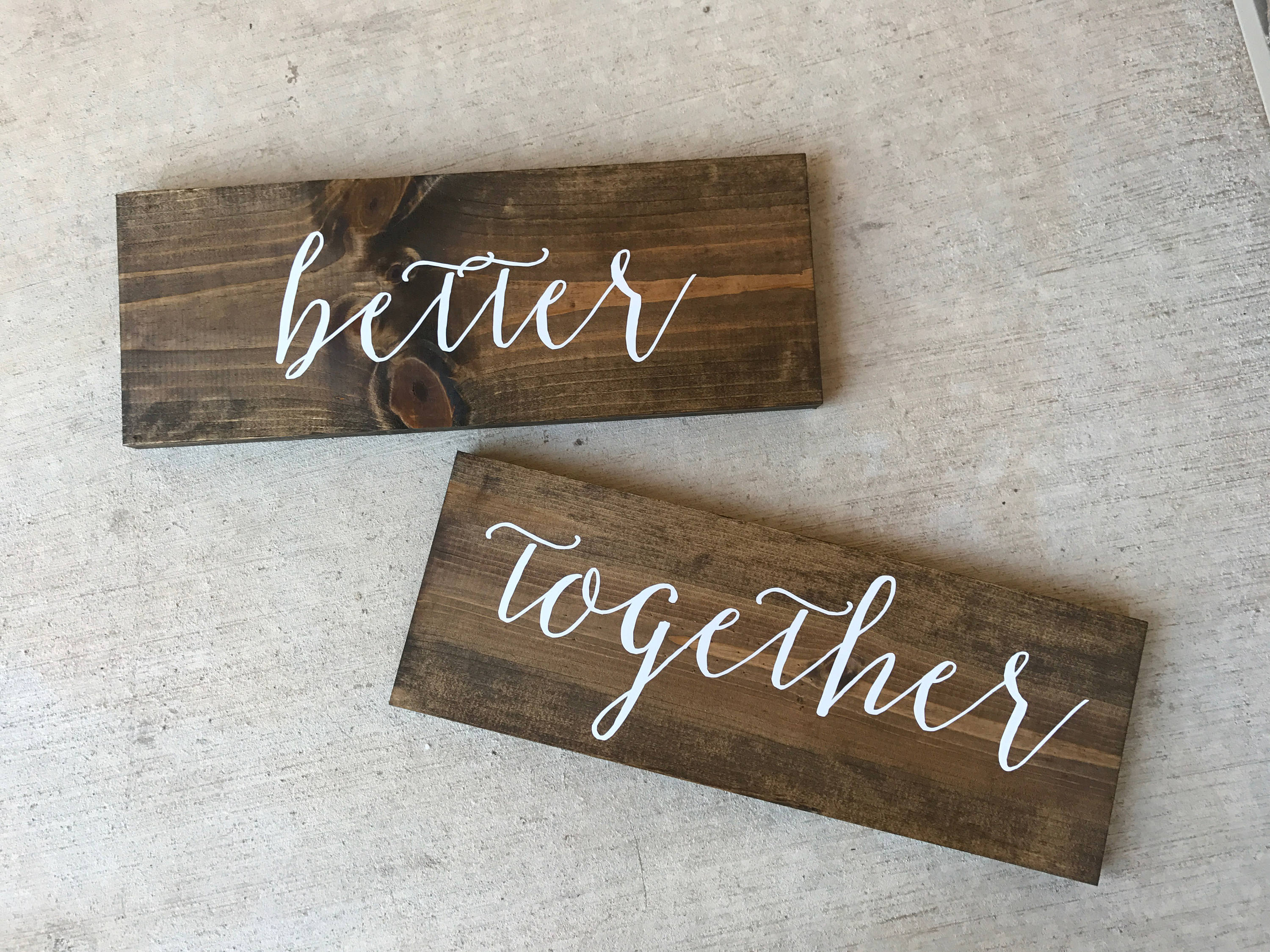 Better Together Signs, Better Together Chair Signs, Wooden Wedding Si…