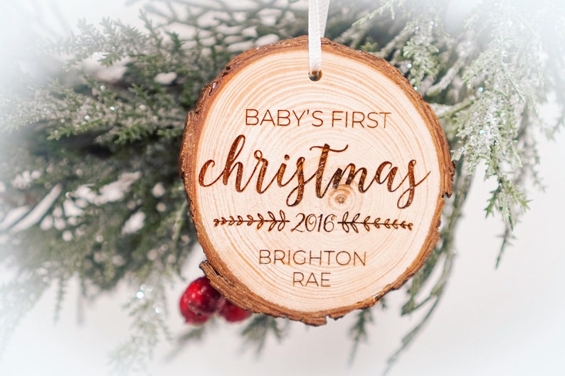 Custom Holiday Ornament Baby/'s first Christmas Ornament