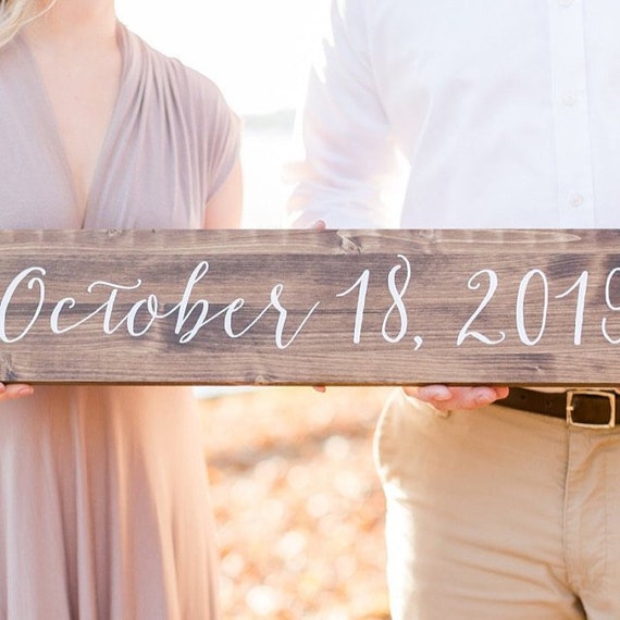 Save the Wedding Date Signs Photo prop wedding invitation | Etsy