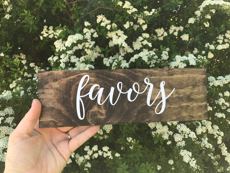 Favor Sign Wedding favor sign wood favor Wooden Wedding Etsy
