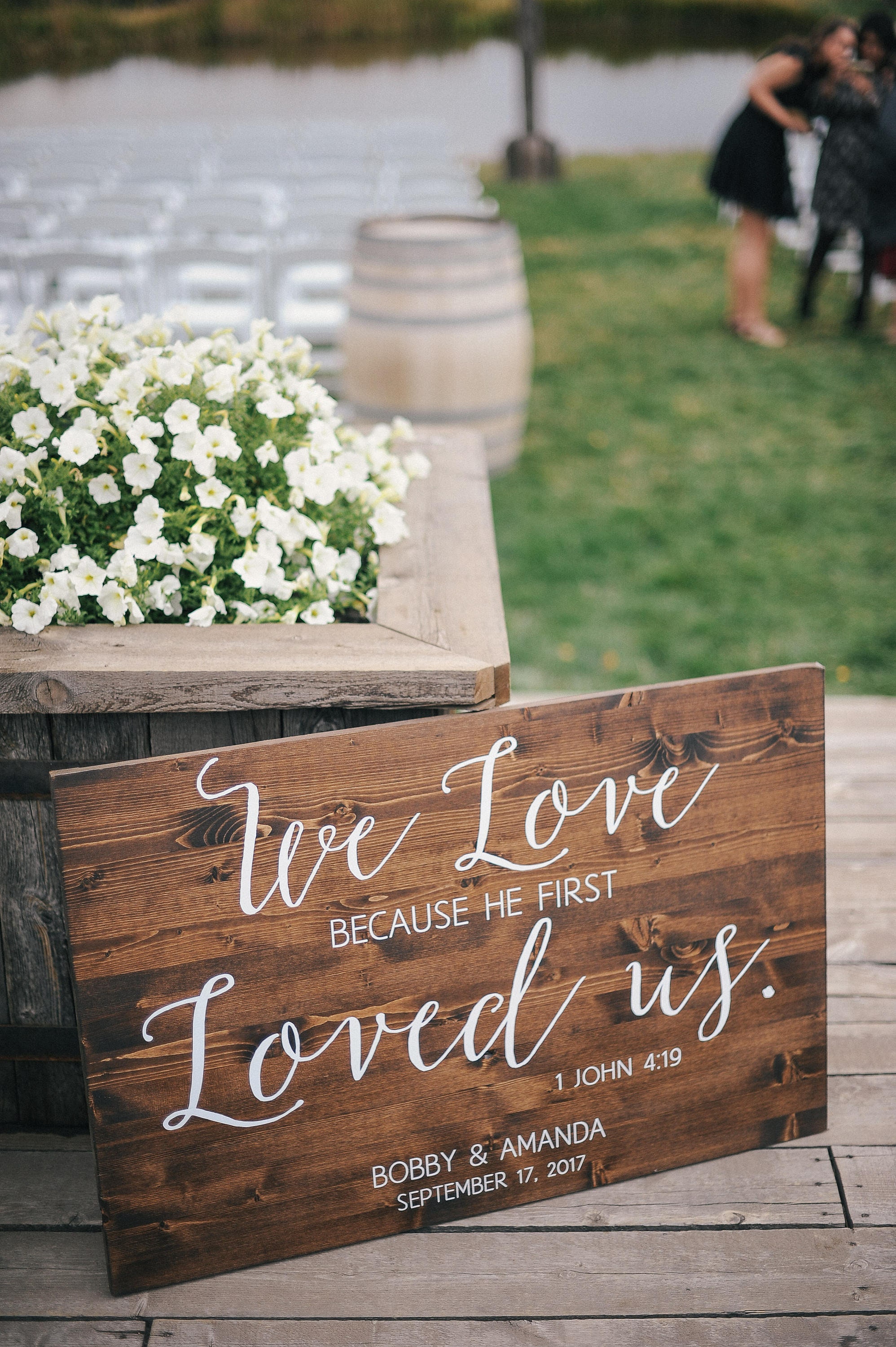 Love Because He First Loved Us - 1 John 4:19 - Bible Verse Wedding si…