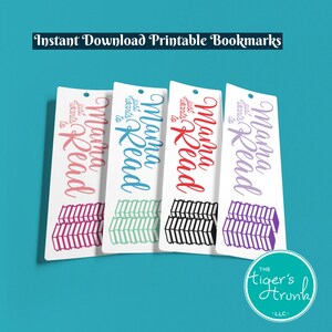 Bookish Gift for Mom, Printable Bookmarks for Adults, Mama Just Wants to Read, Instant Download Book Lover Reading Merch, Digital Bookmark