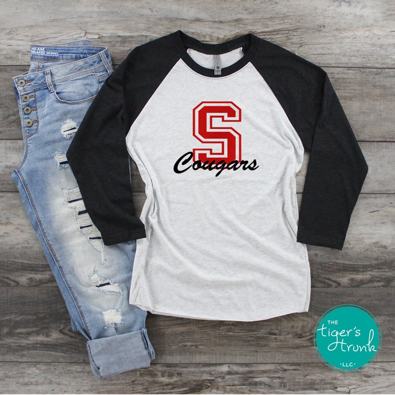 Customized School Spirit Shirt, Teacher Appreciation Gift, Personalized Game Day Shirt, End of the Year Gift, School Letters, Custom Mascot image 3