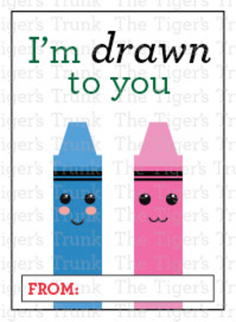 Printable Valentines Card for Kids Preschool Valentine | Etsy