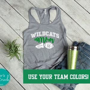Football Tanks, Football and Cheer Mom Shirt, Cheer Tank, Personalized Game Day Shirt, Football Mom, Cheerleading Tank Top, Sports Mom Shirt